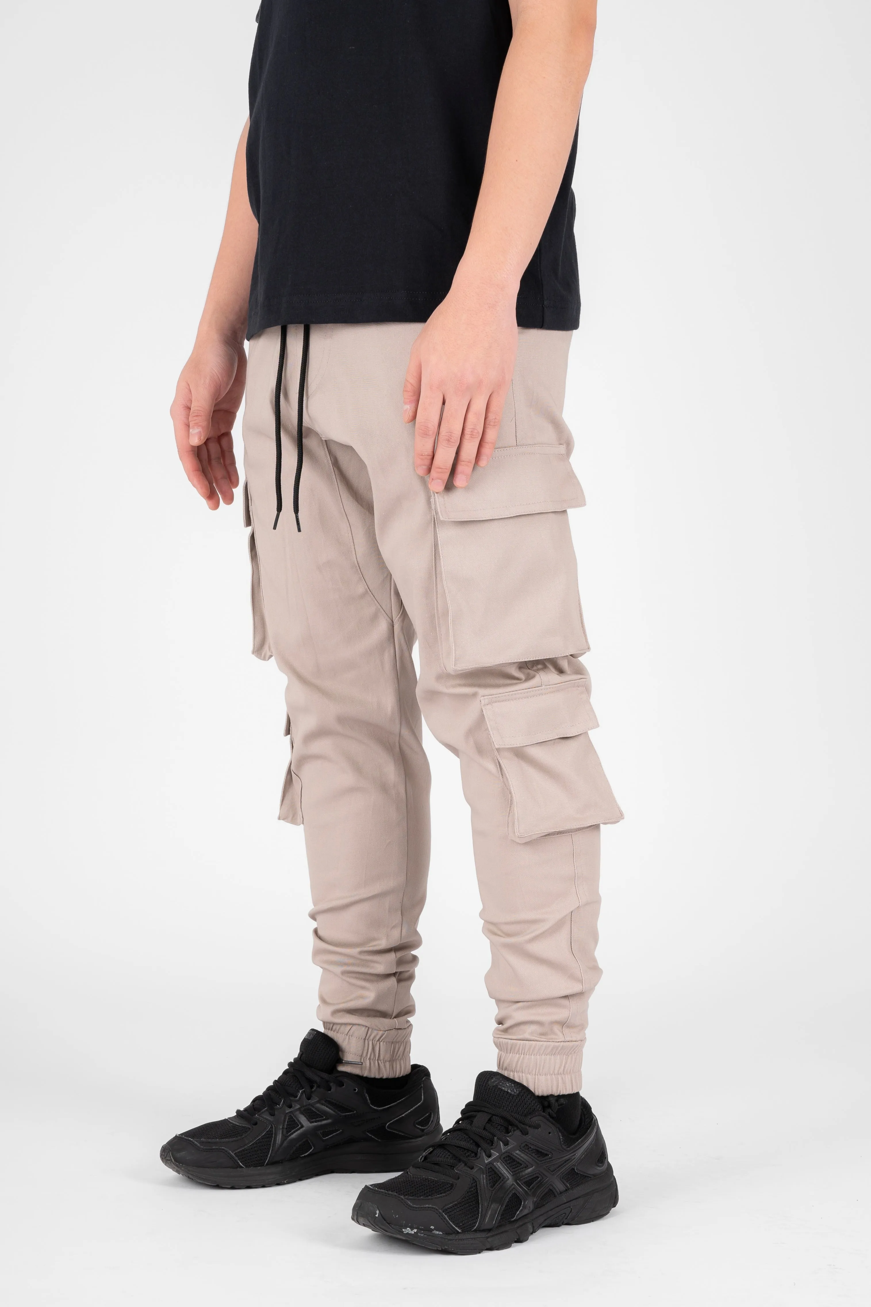 6 POCKETS CARGO PANTS - STONE