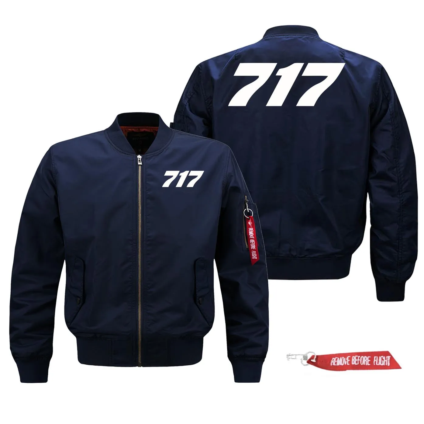 717 Flat Text Designed Pilot Jackets (Customizable)