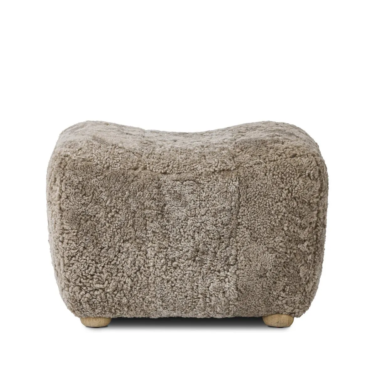 Amber Lewis x Four Hands Oslo Ottoman in Taupe Shearling