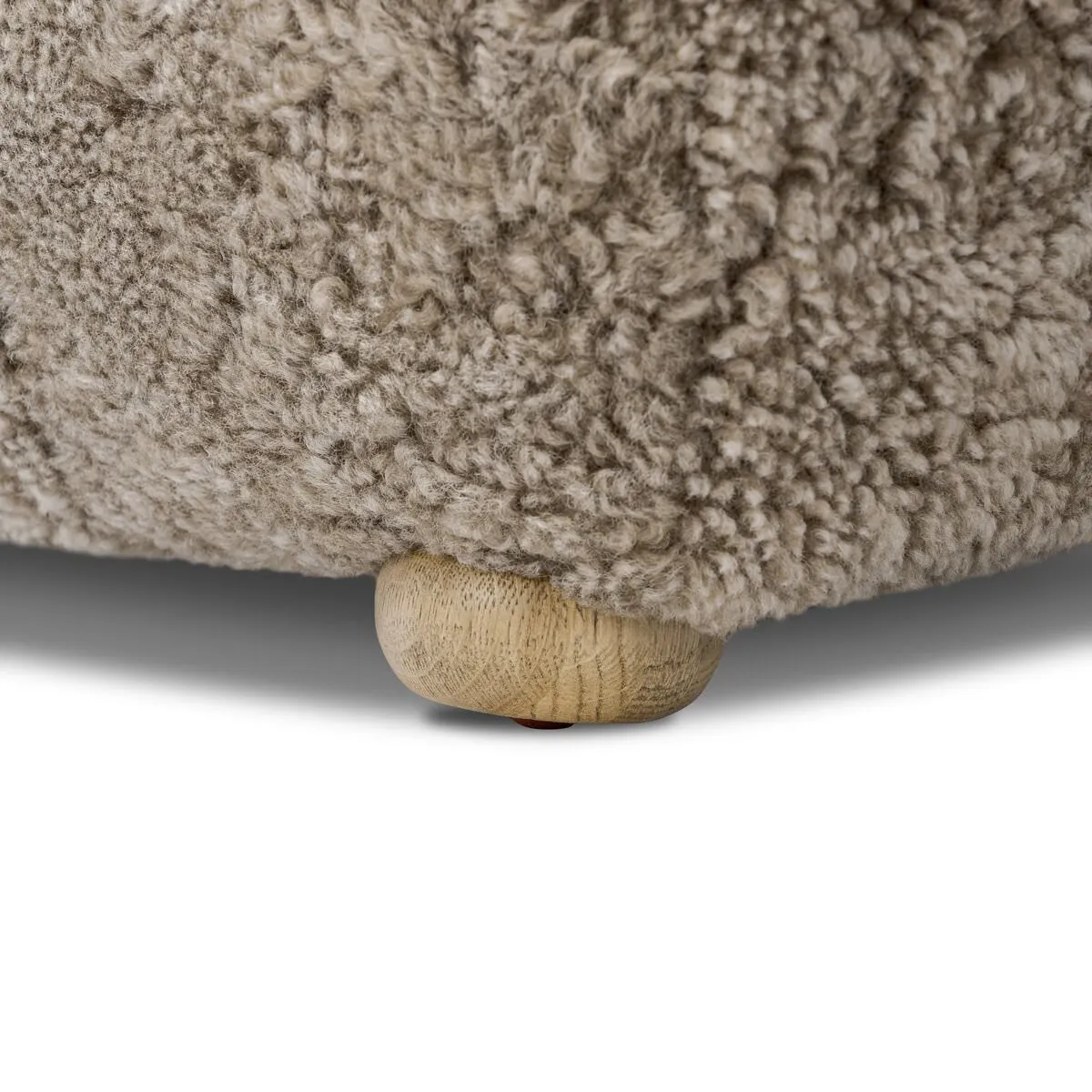 Amber Lewis x Four Hands Oslo Ottoman in Taupe Shearling