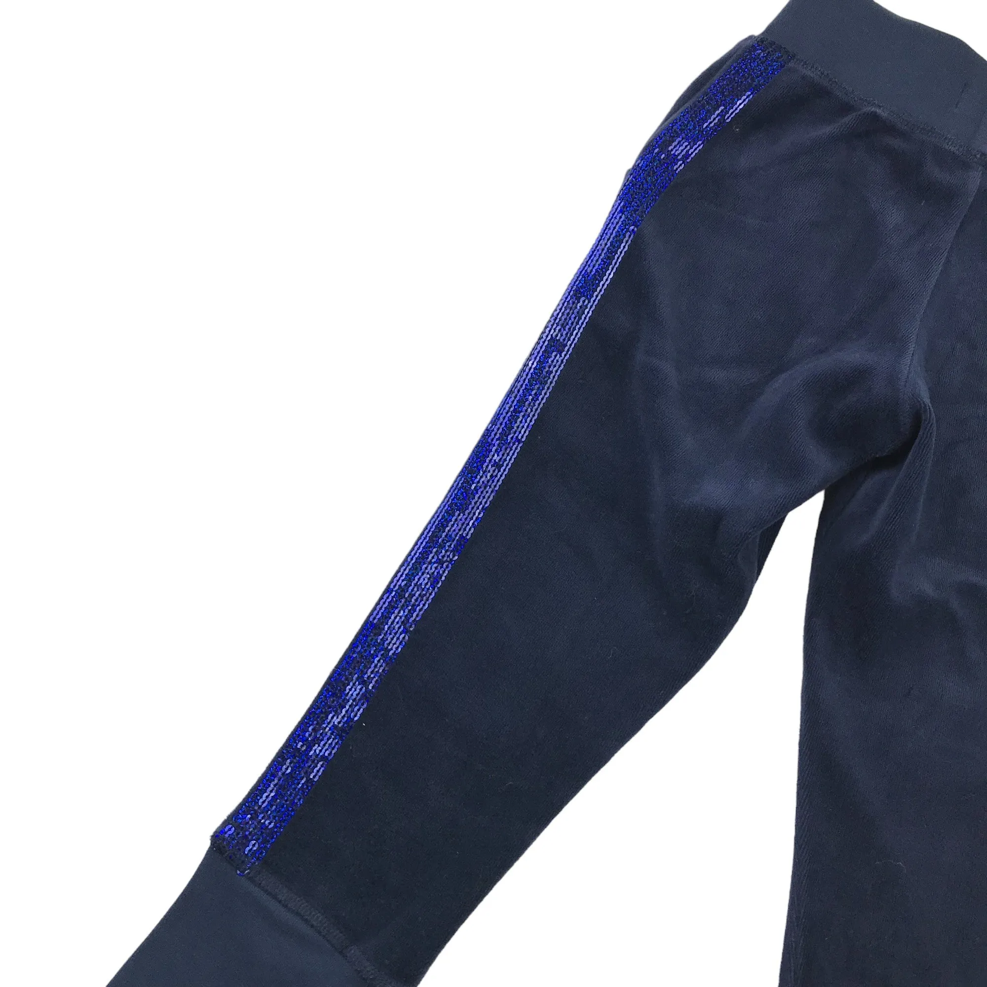 Angels Face tracksuit set 4-5 years navy blue velour sequin details