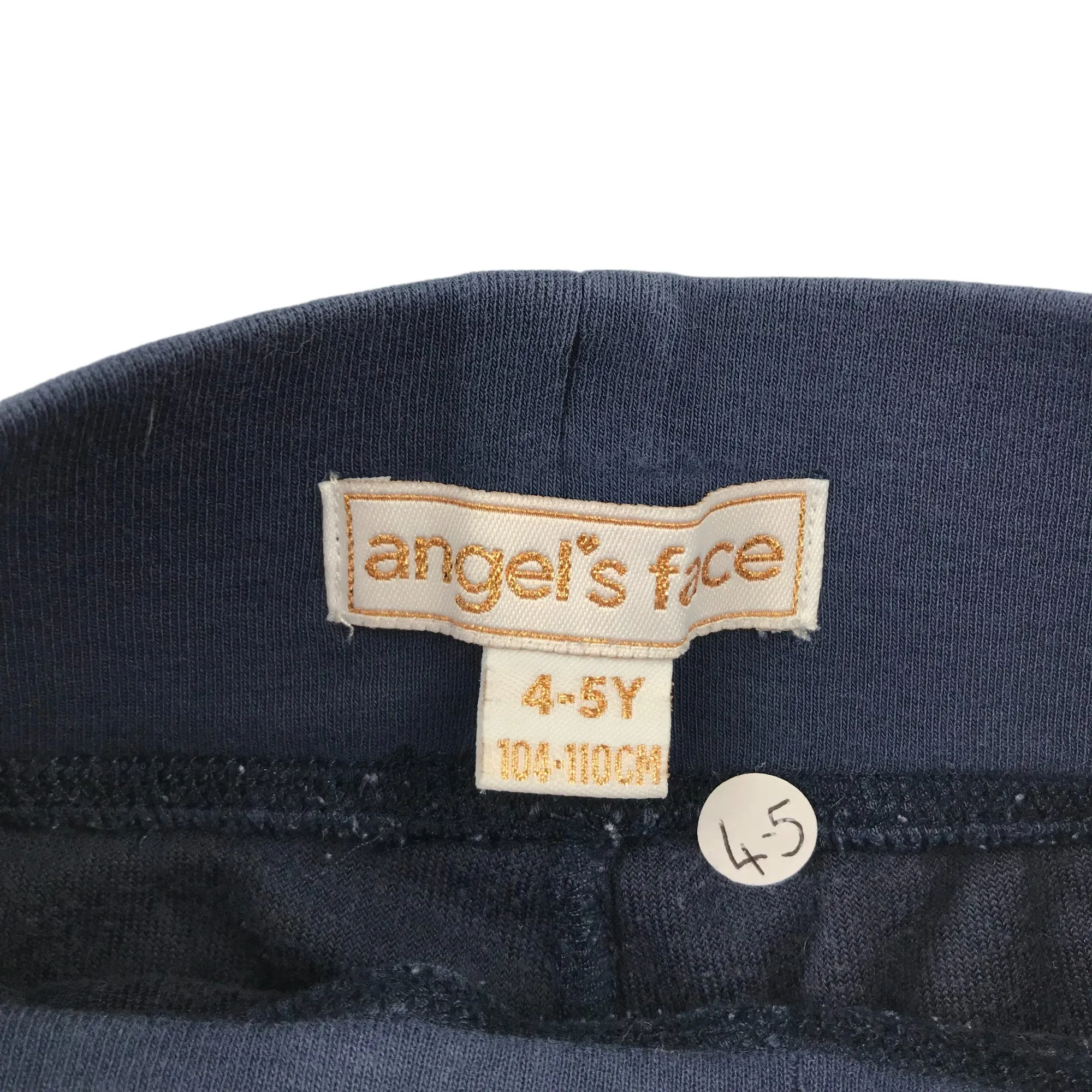 Angels Face tracksuit set 4-5 years navy blue velour sequin details