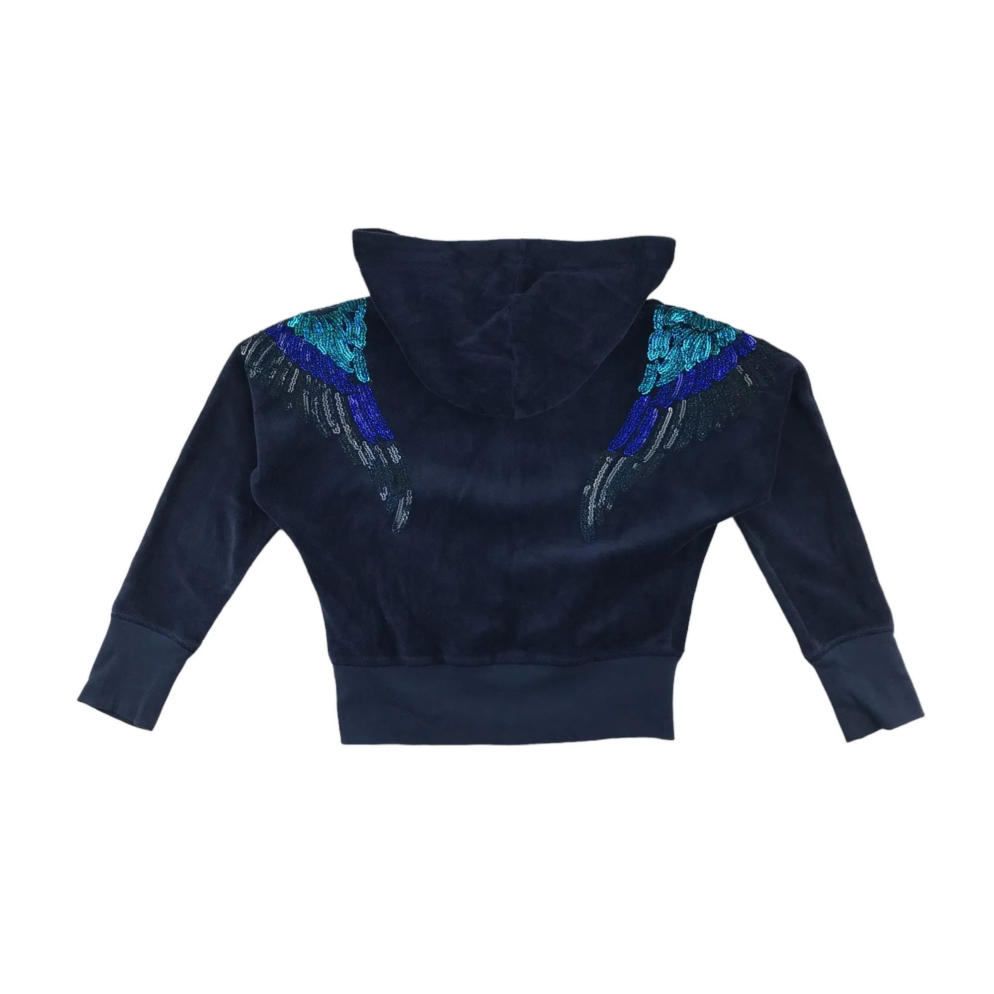 Angels Face tracksuit set 4-5 years navy blue velour sequin details