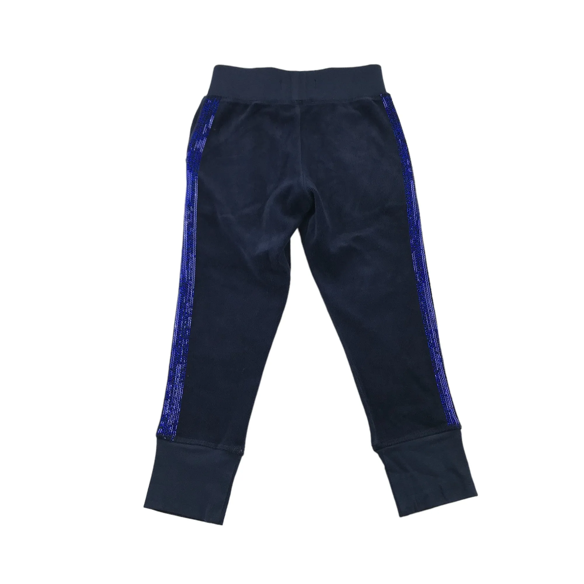 Angels Face tracksuit set 4-5 years navy blue velour sequin details