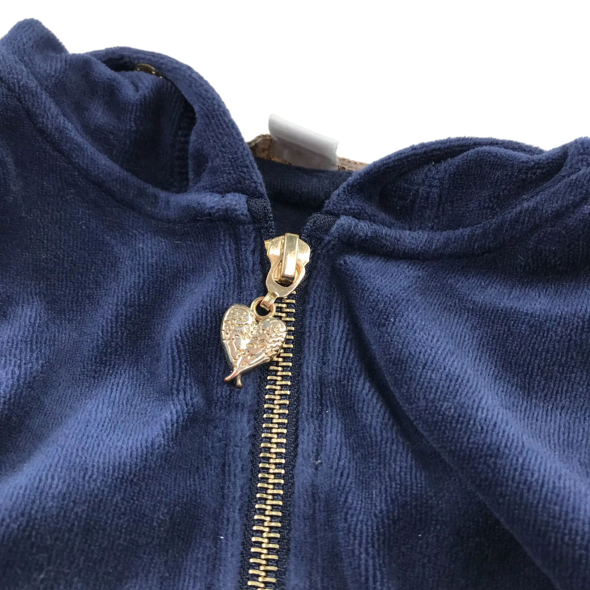 Angels Face tracksuit set 4-5 years navy blue velour sequin details