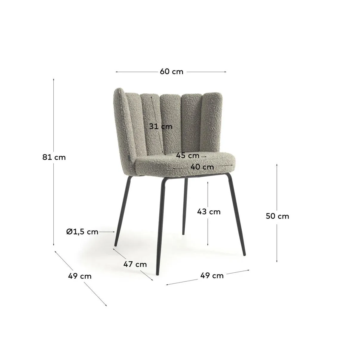 Aniela Boucle Dining Chair