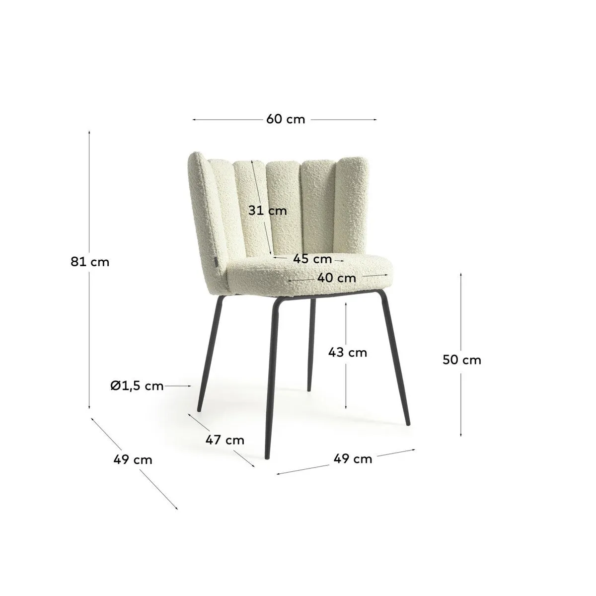 Aniela Boucle Dining Chair