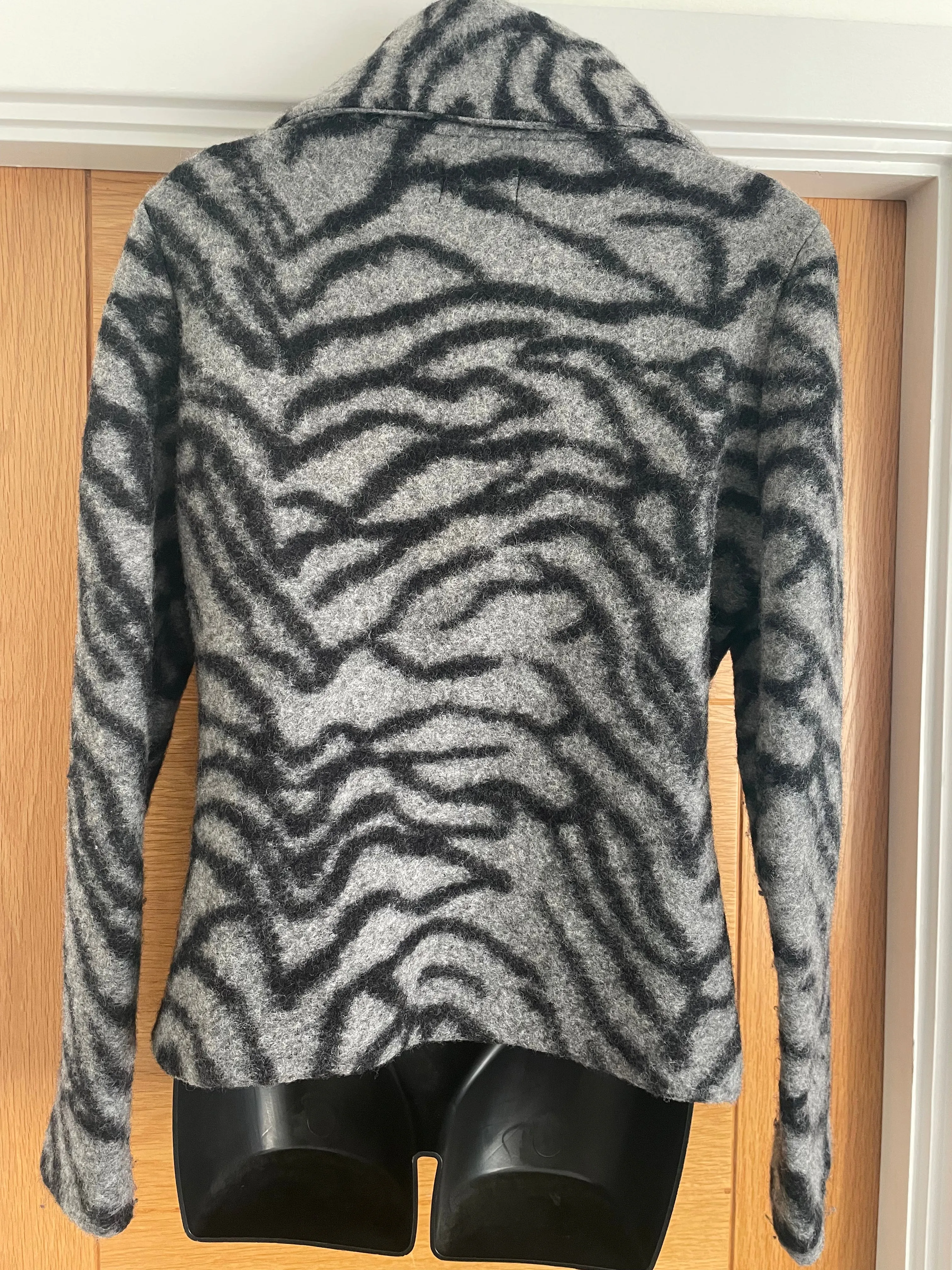 Animal Print Kaliko Wool Mix Jacket - Size 10