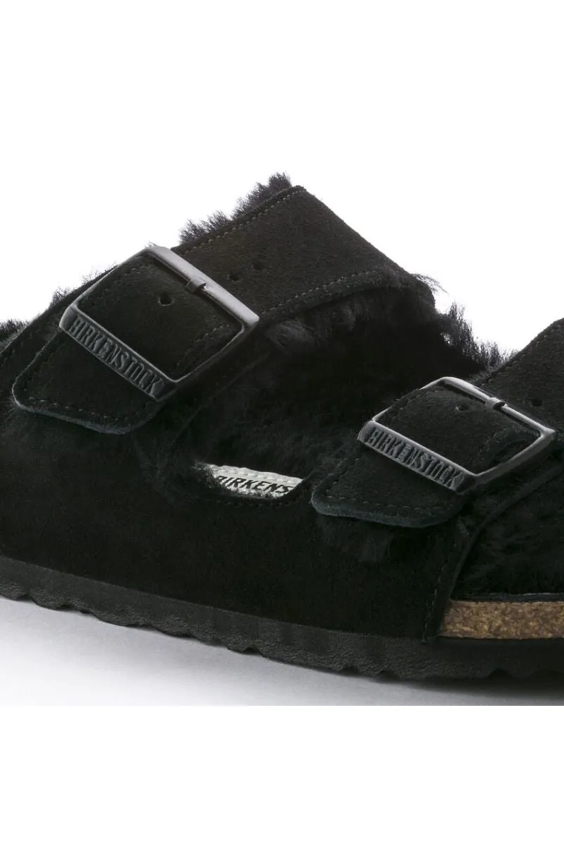 Arizona Shearling | Black Suede