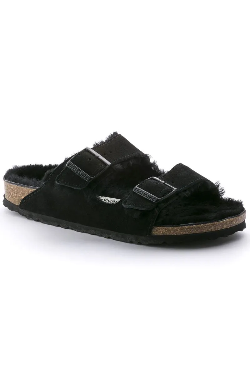 Arizona Shearling | Black Suede