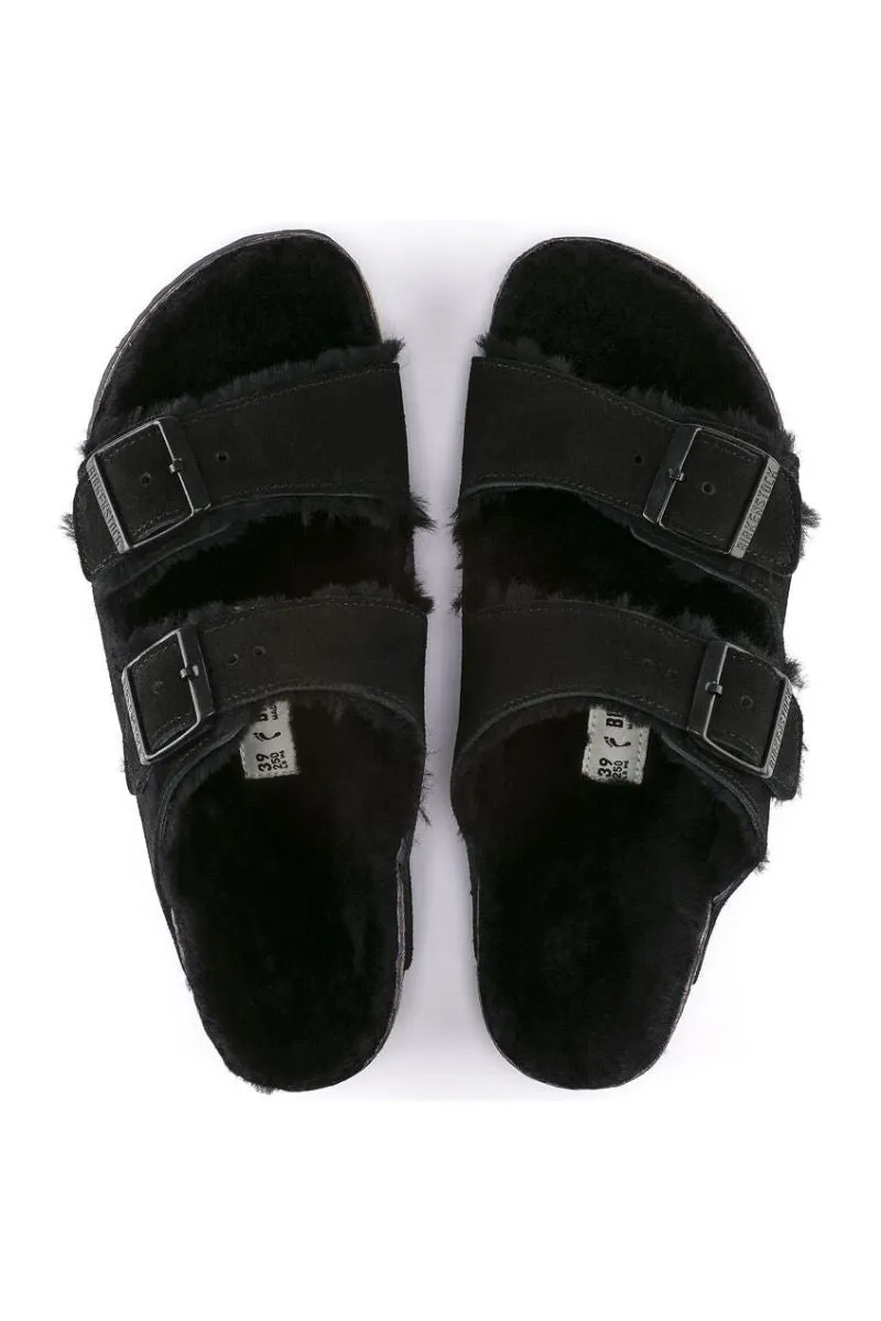 Arizona Shearling | Black Suede