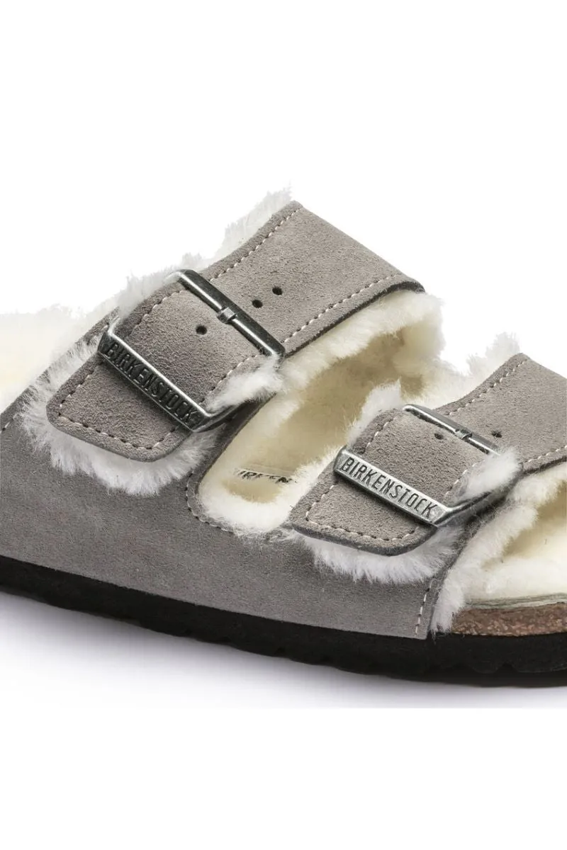 Arizona Shearling  | Stone Coin Suede