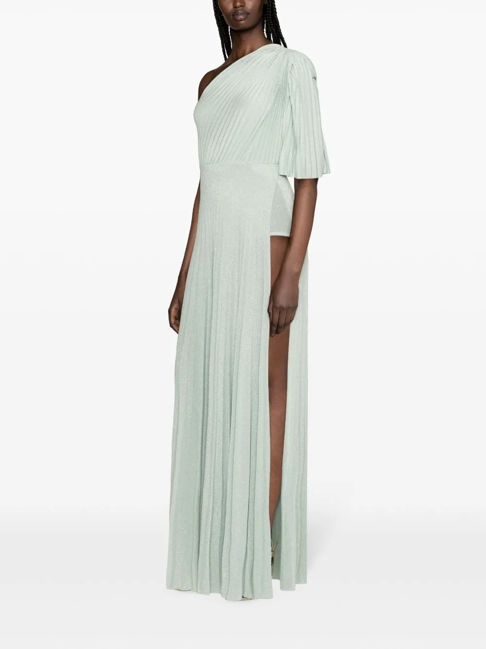 Asymmetrical pleated long dress<BR/><BR/><BR/>