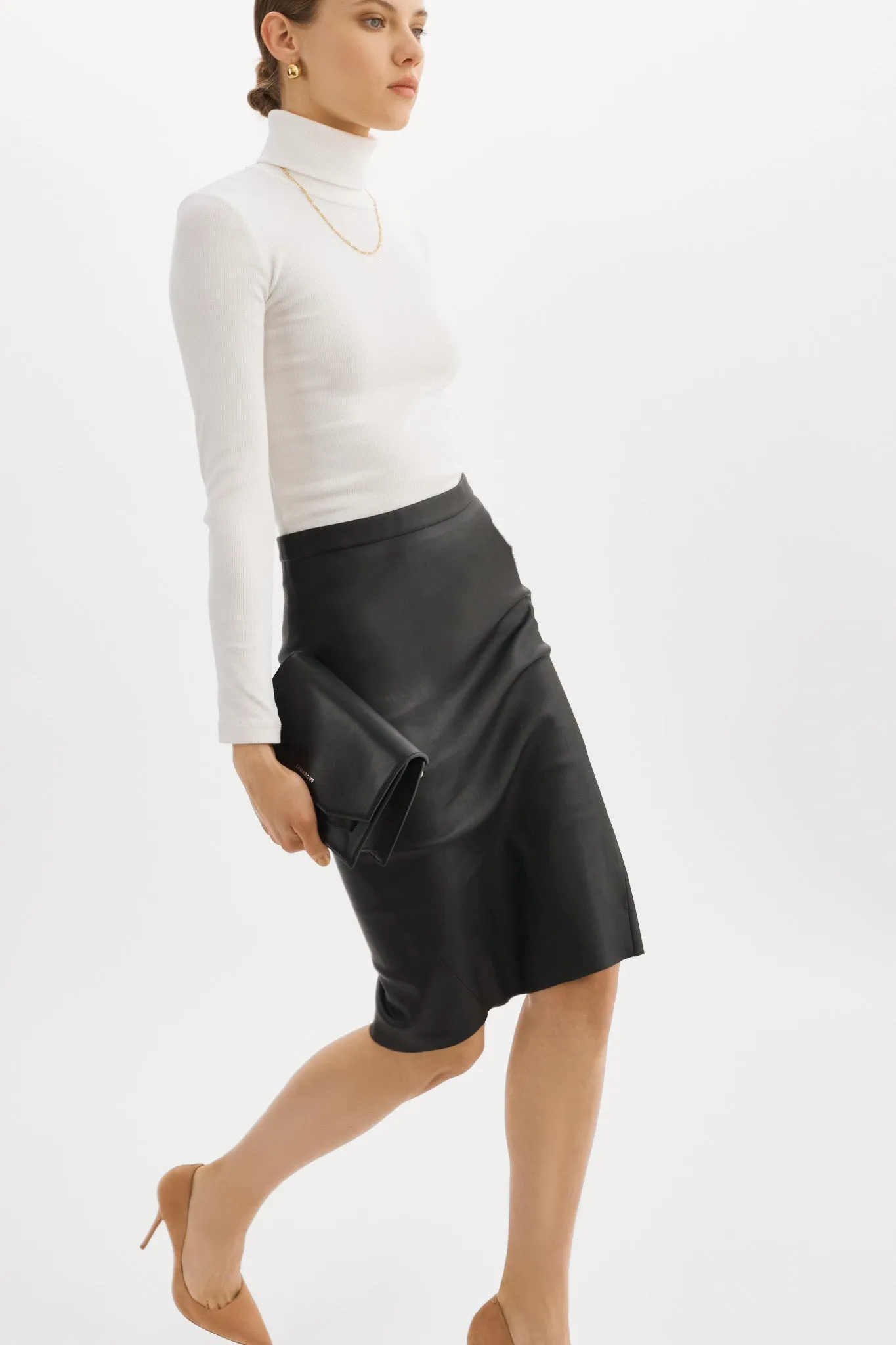 AVANA | Leather Pencil Skirt