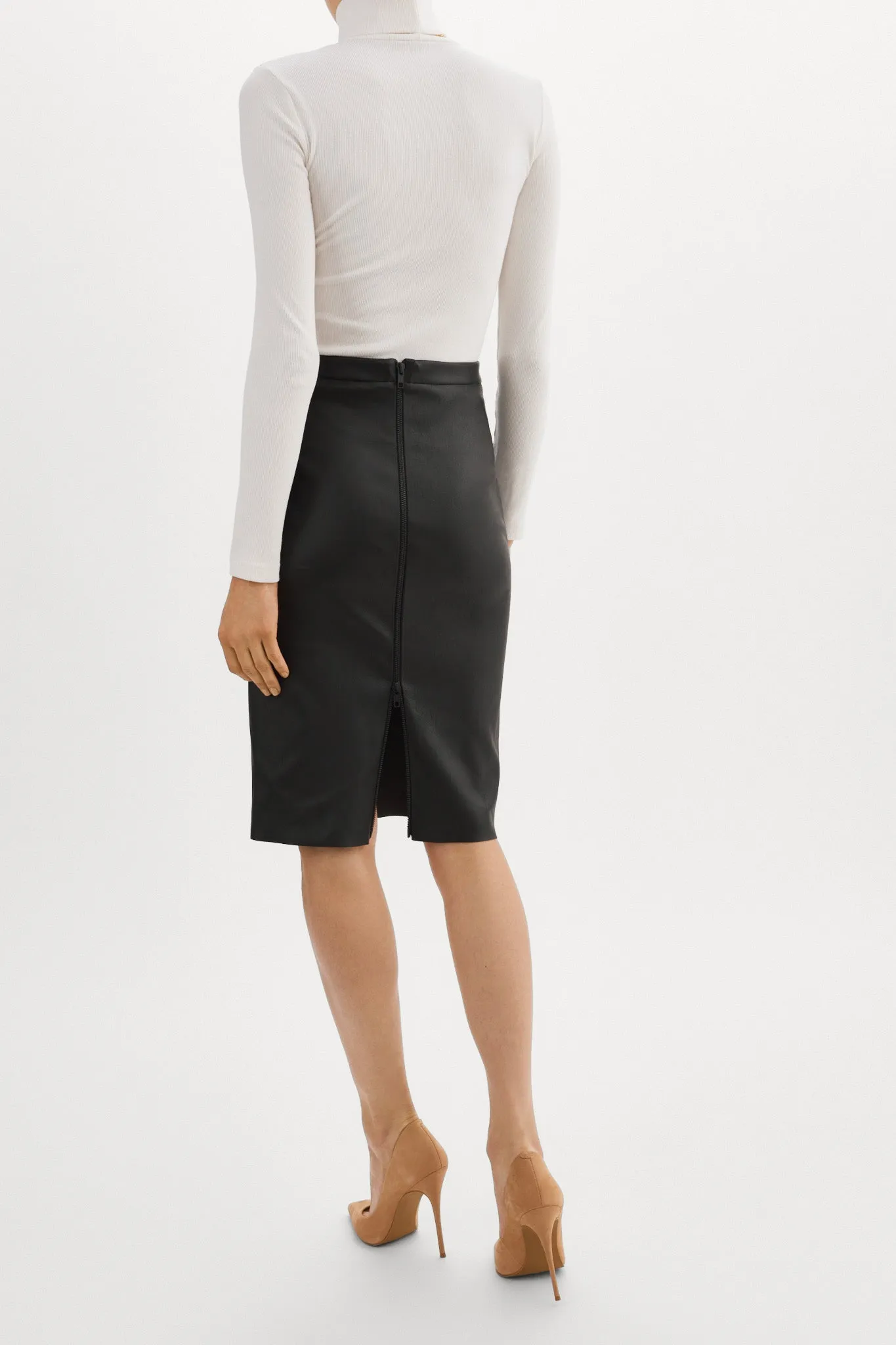 AVANA | Leather Pencil Skirt