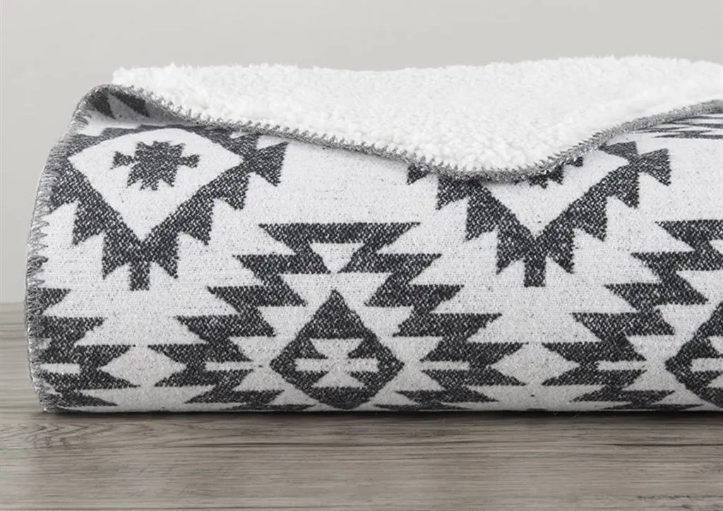 Aztec Design Throw - Black