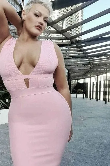 Bay Bandage Dress - Nude