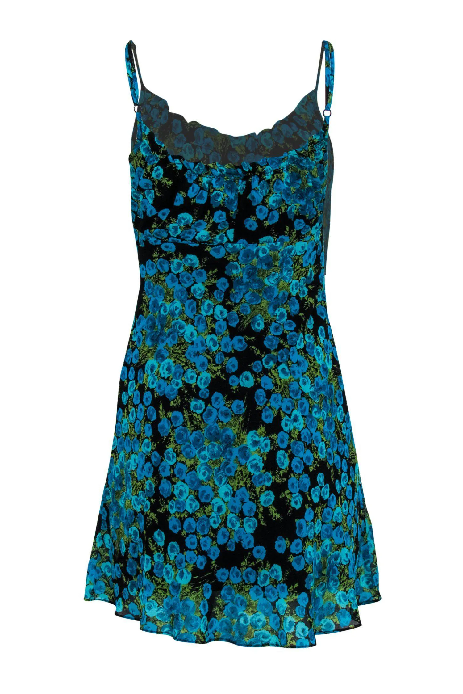 Betsey Johnson - Blue Rose Printed Sundress Sz S