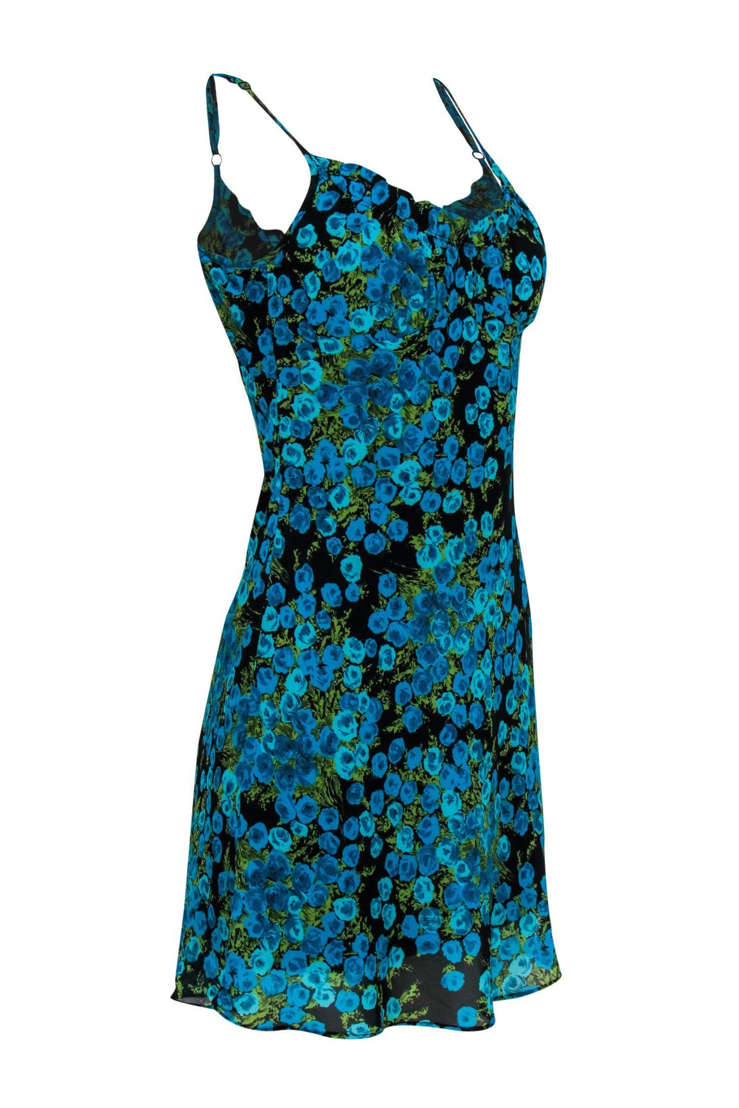 Betsey Johnson - Blue Rose Printed Sundress Sz S