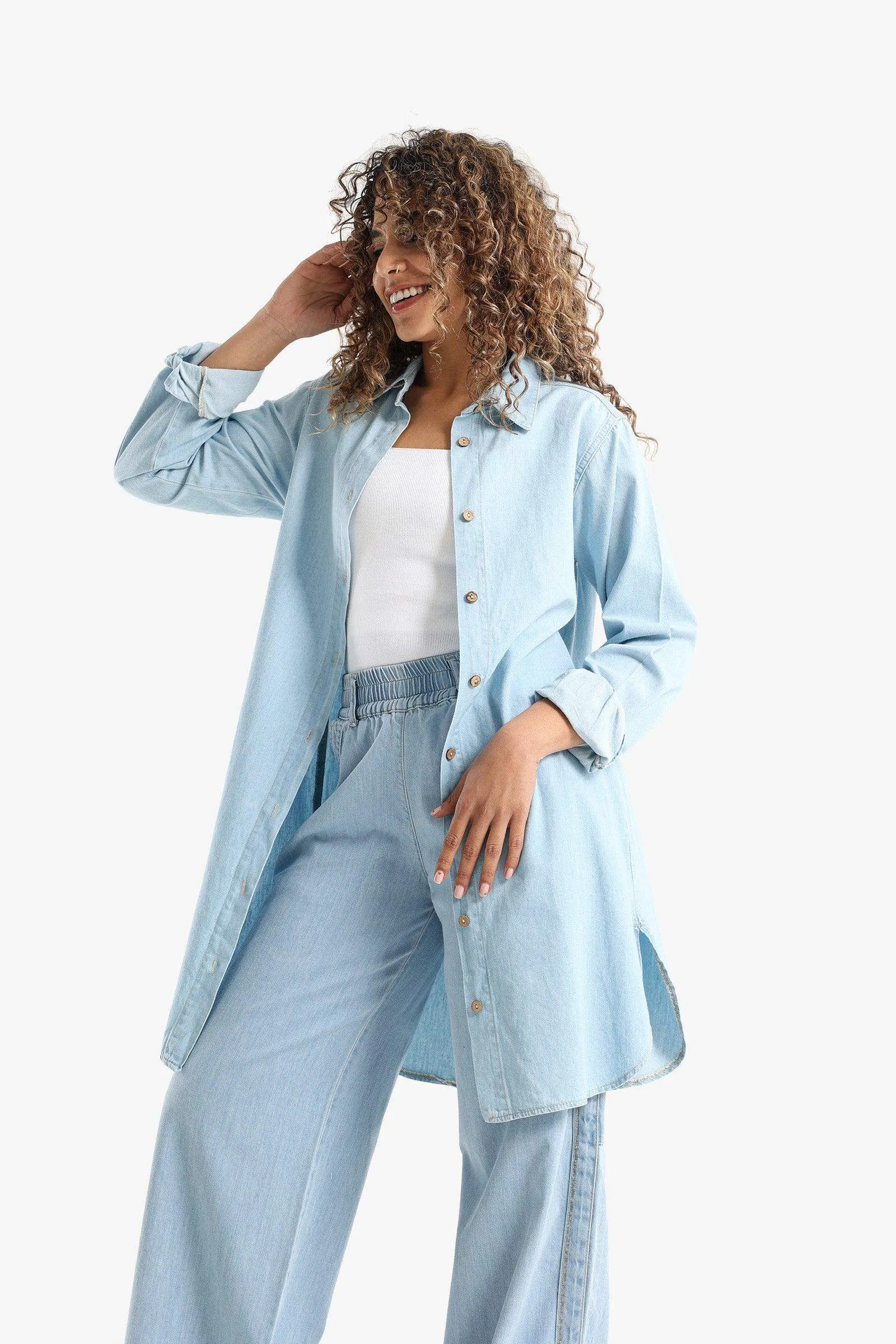 Blue Denim Long Shirt