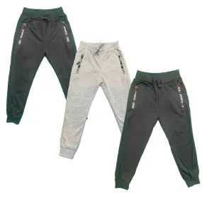 Boys Girls Kids Plain Zip Pocket Jogging Sports Tracksuit Bottoms Joggers PE Gym