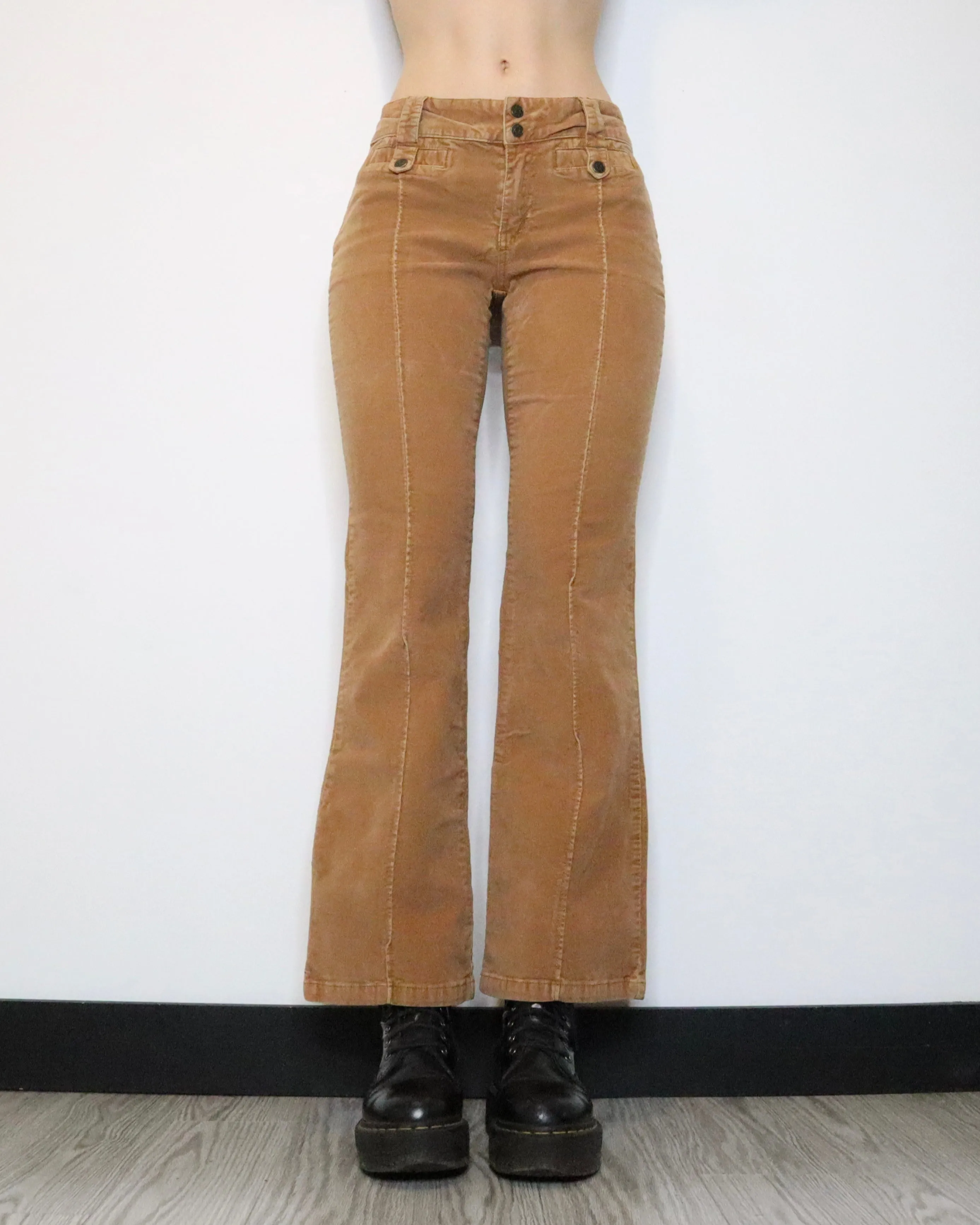 Brown Corduroy Flare Pants (Large) 