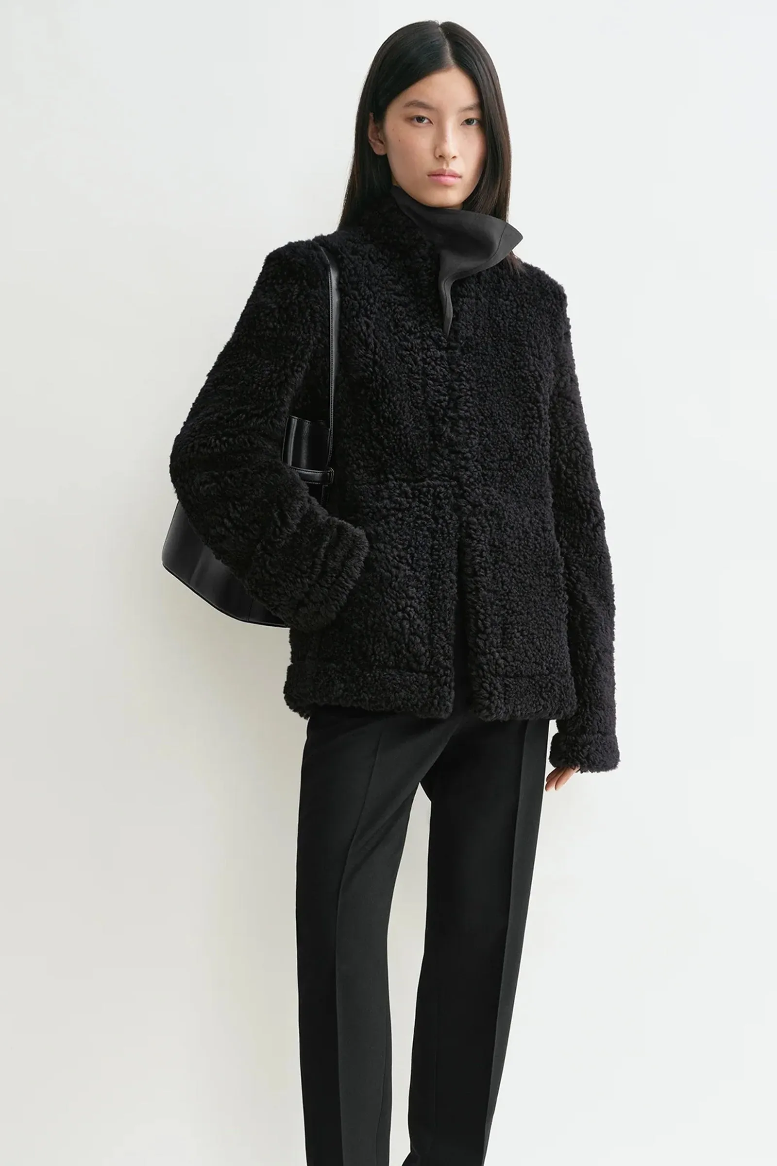 Cinched Shearling Jacket