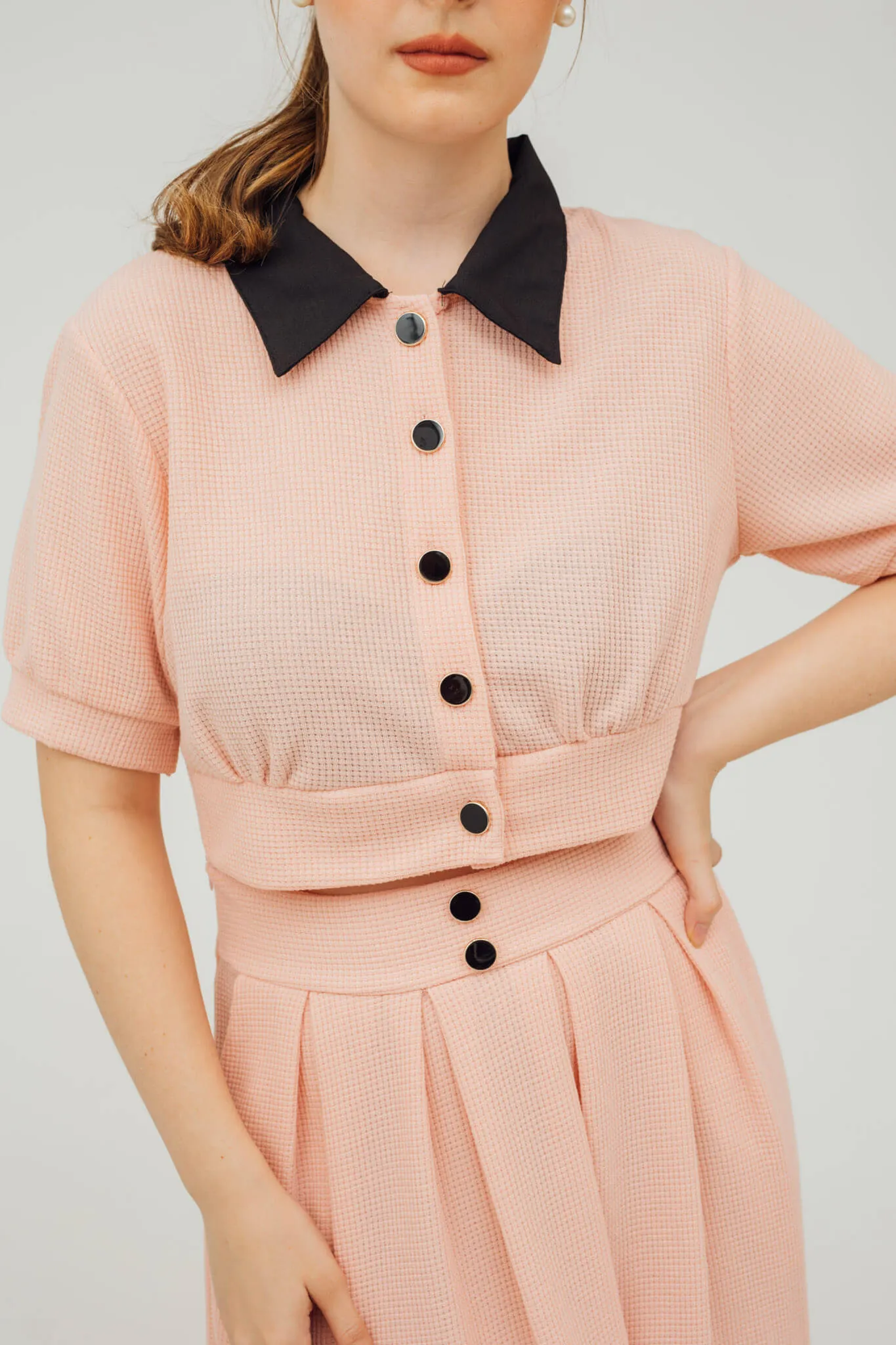 Clarisse Puff Sleeve Top and Pleated Skirt Coordinates