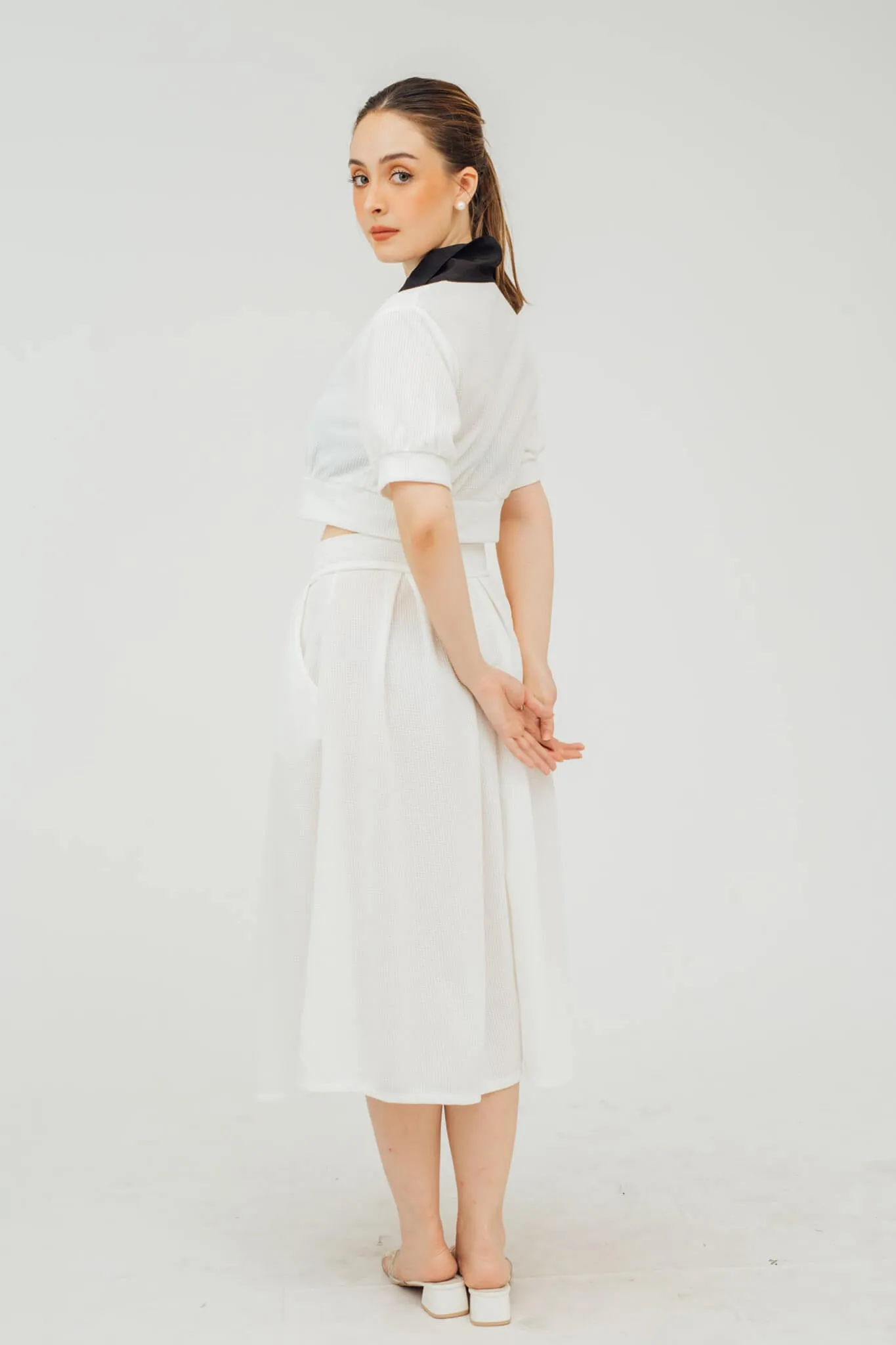 Clarisse Puff Sleeve Top and Pleated Skirt Coordinates