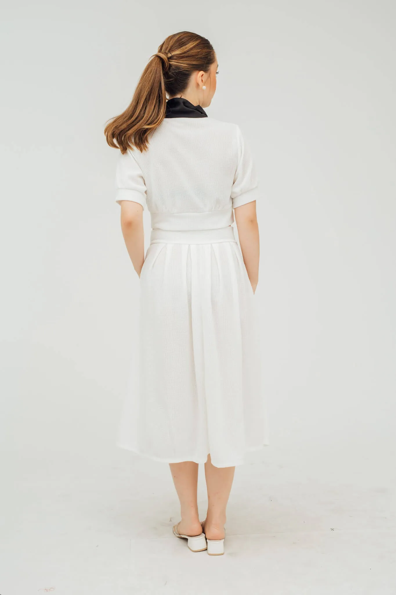 Clarisse Puff Sleeve Top and Pleated Skirt Coordinates