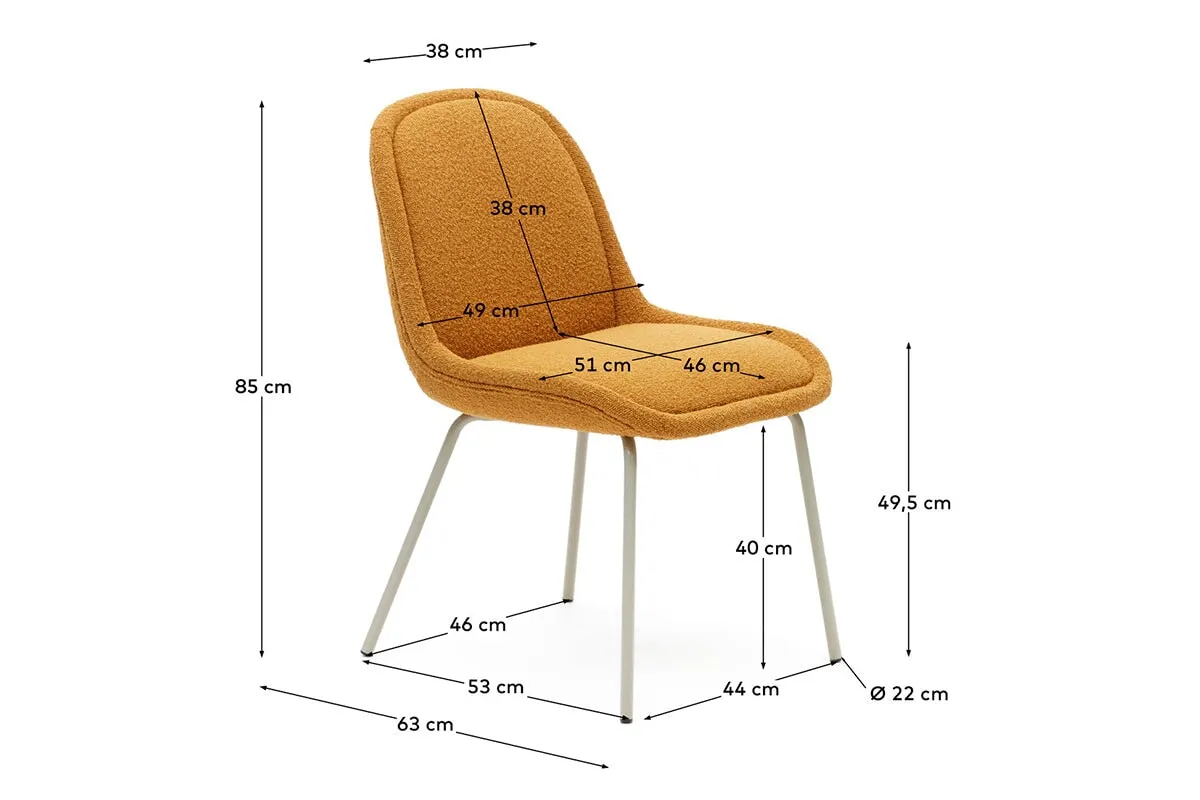 Como Aamin Chair - Shearling Fabric [Shearling Fabric]