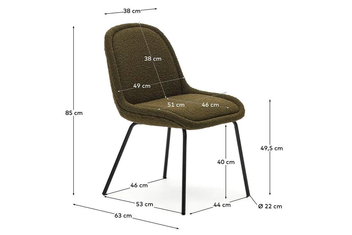 Como Aamin Chair - Shearling Fabric [Shearling Fabric]