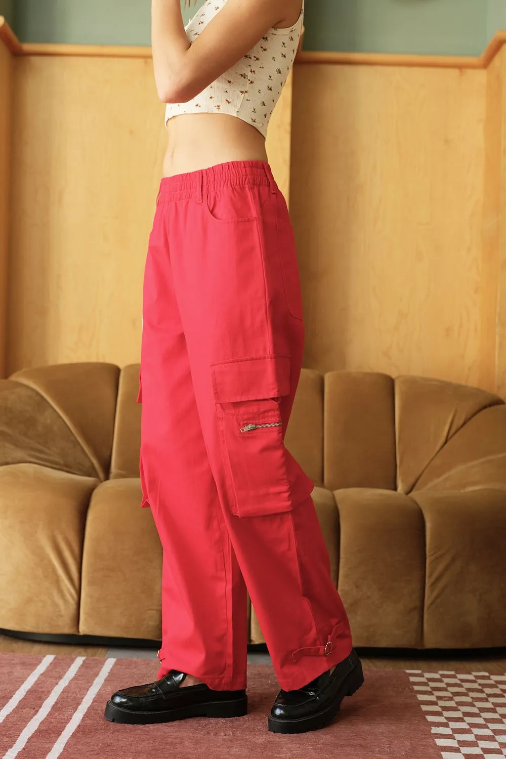 Crimson Cargo Pants