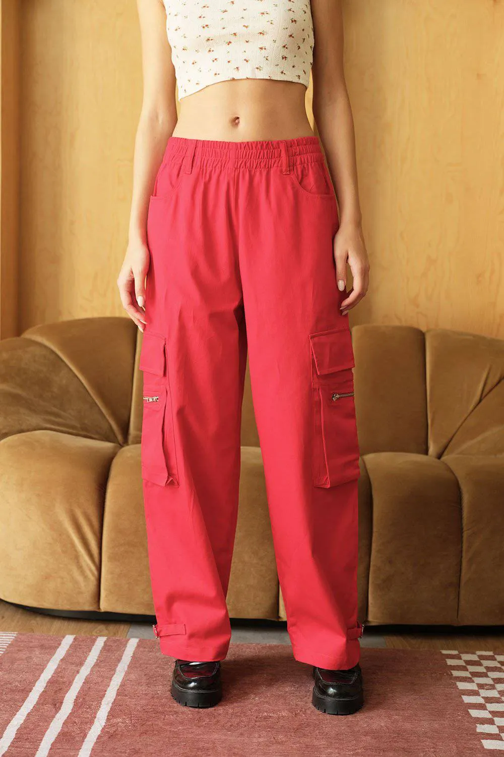 Crimson Cargo Pants