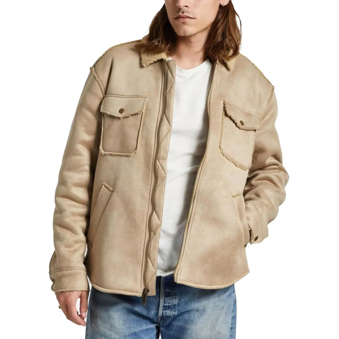 DURHAM R VEGAN SHEARLING JACKET