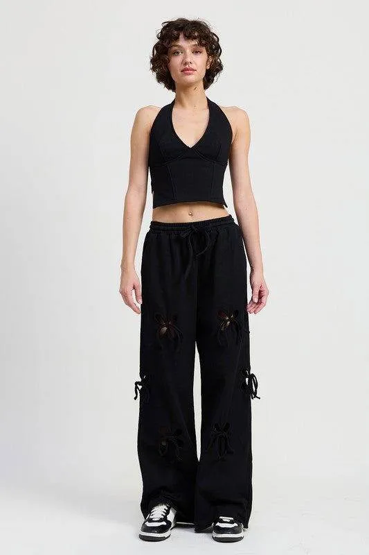 Emory Park French Terry Pants With Cutout Detail