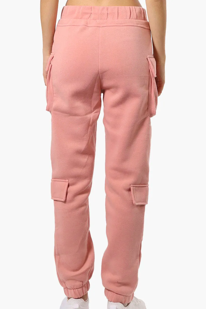 Fahrenheit Tie Waist 4 Pocket Cargo Joggers - Pink