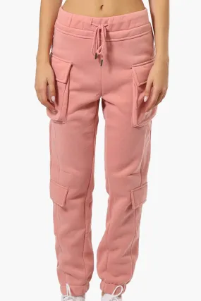 Fahrenheit Tie Waist 4 Pocket Cargo Joggers - Pink