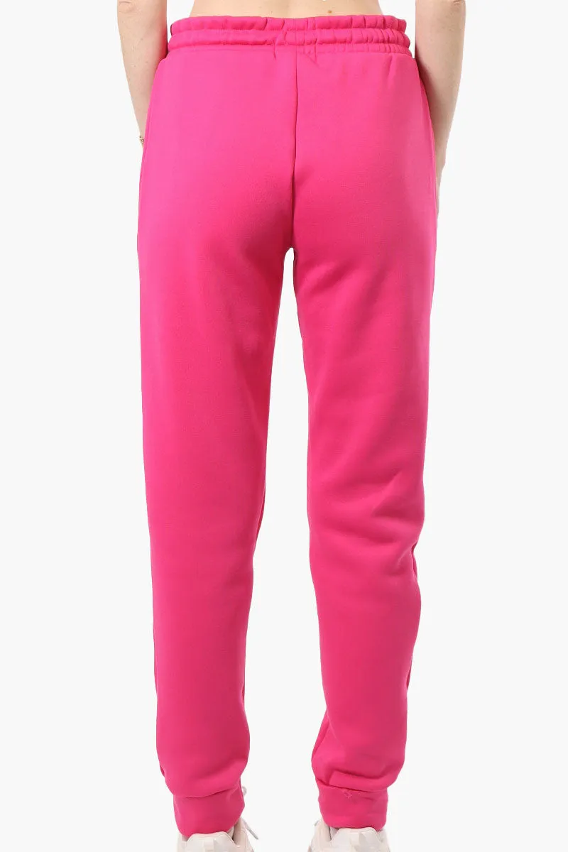 Fahrenheit Tie Waist Brooklyn Print Joggers - Pink