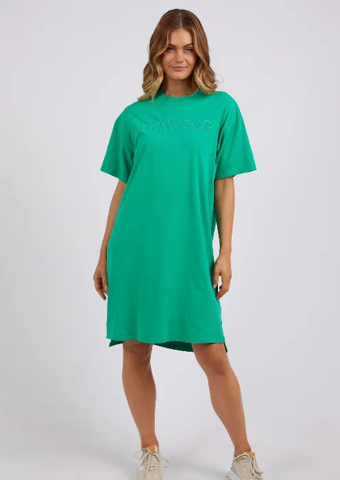 Foxwood Simplified Tee Dress - Bright Green