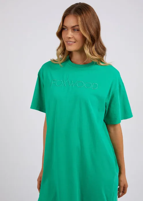 Foxwood Simplified Tee Dress - Bright Green