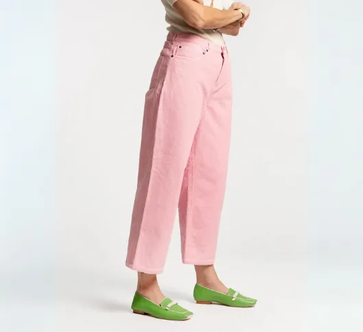 Frances Valentine - Janecord Wide Leg Corduroy Pant in Pink