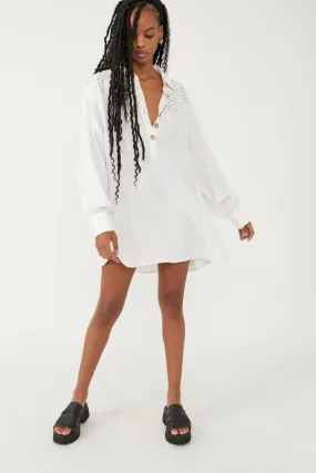 Free People Vera Shirtdress In Bright White