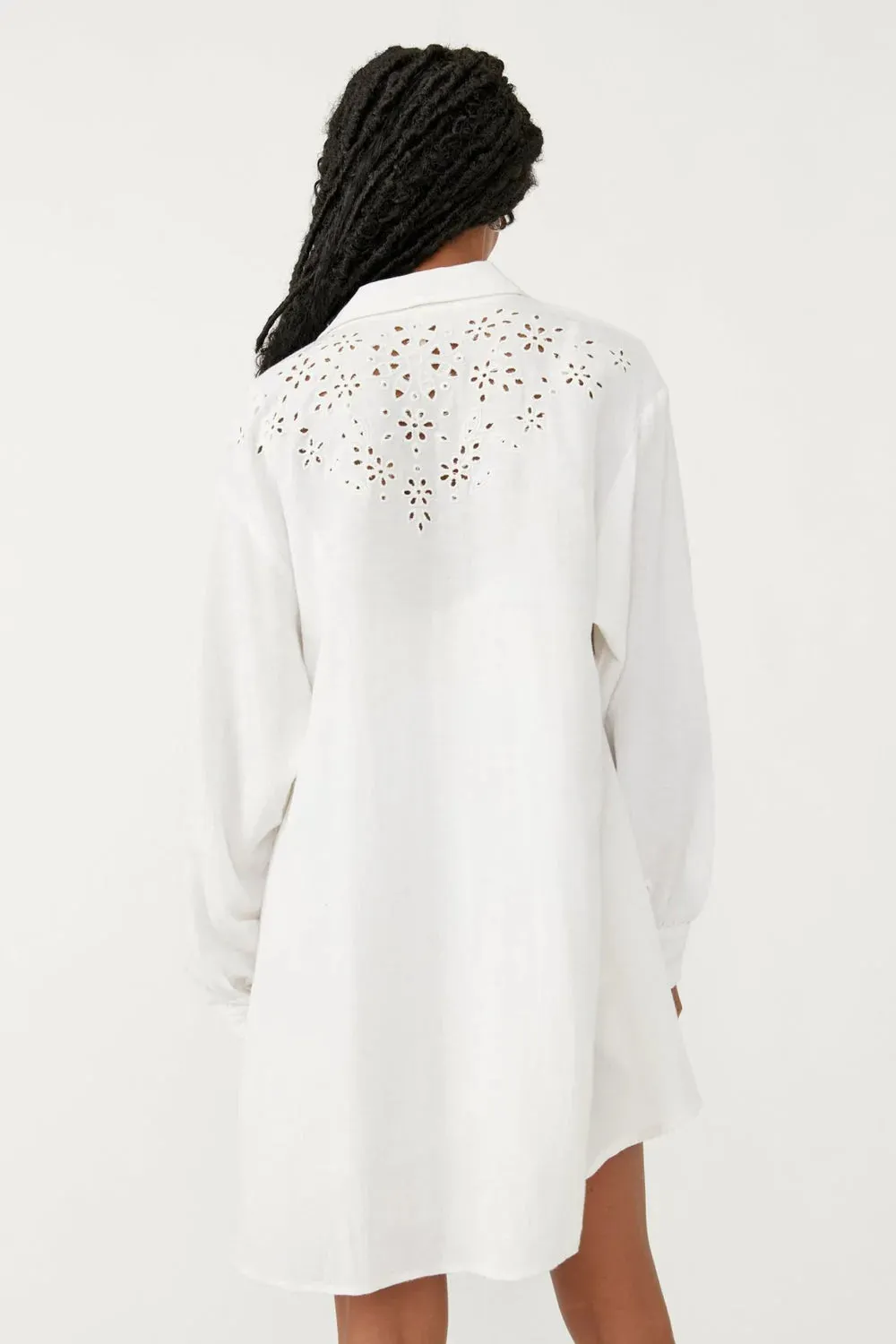 Free People Vera Shirtdress In Bright White