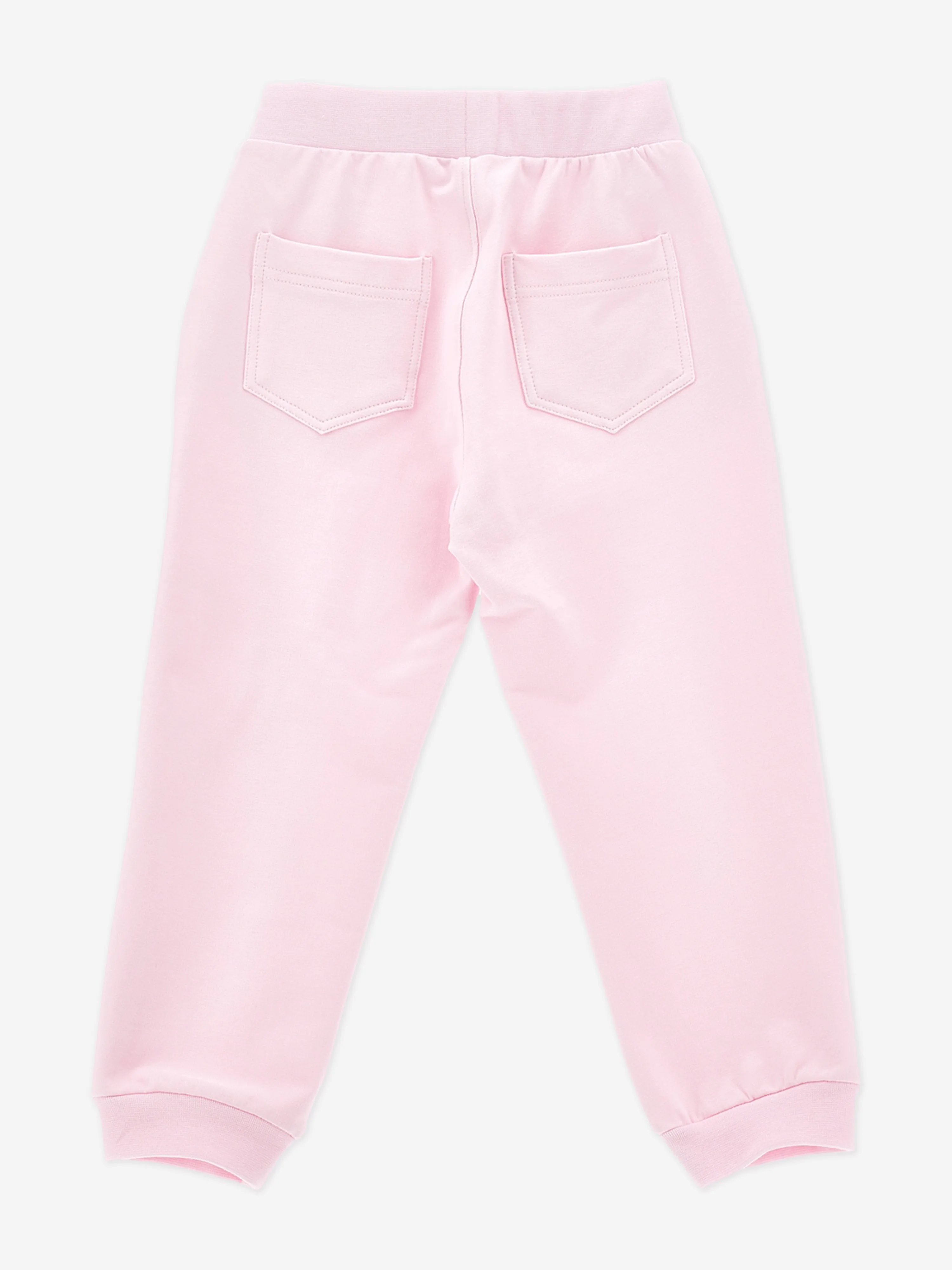 Girls Embroidered Peach Blossom Joggers in Pink