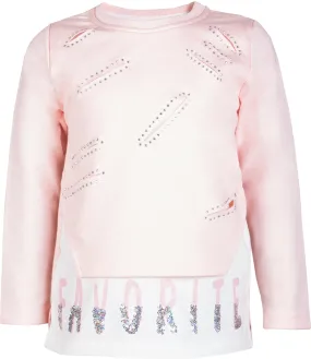 Girls' Pink Two Layer Top