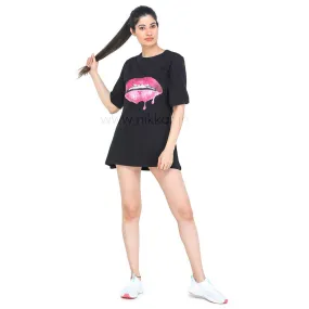 Glossy Lip T Shirt Dress