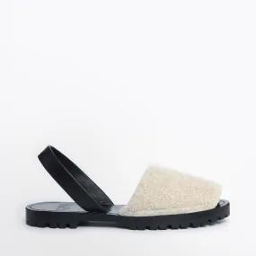 GOYA Crudo Shearling Sandals