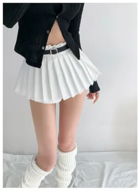 Heartbeat belt mini skirt