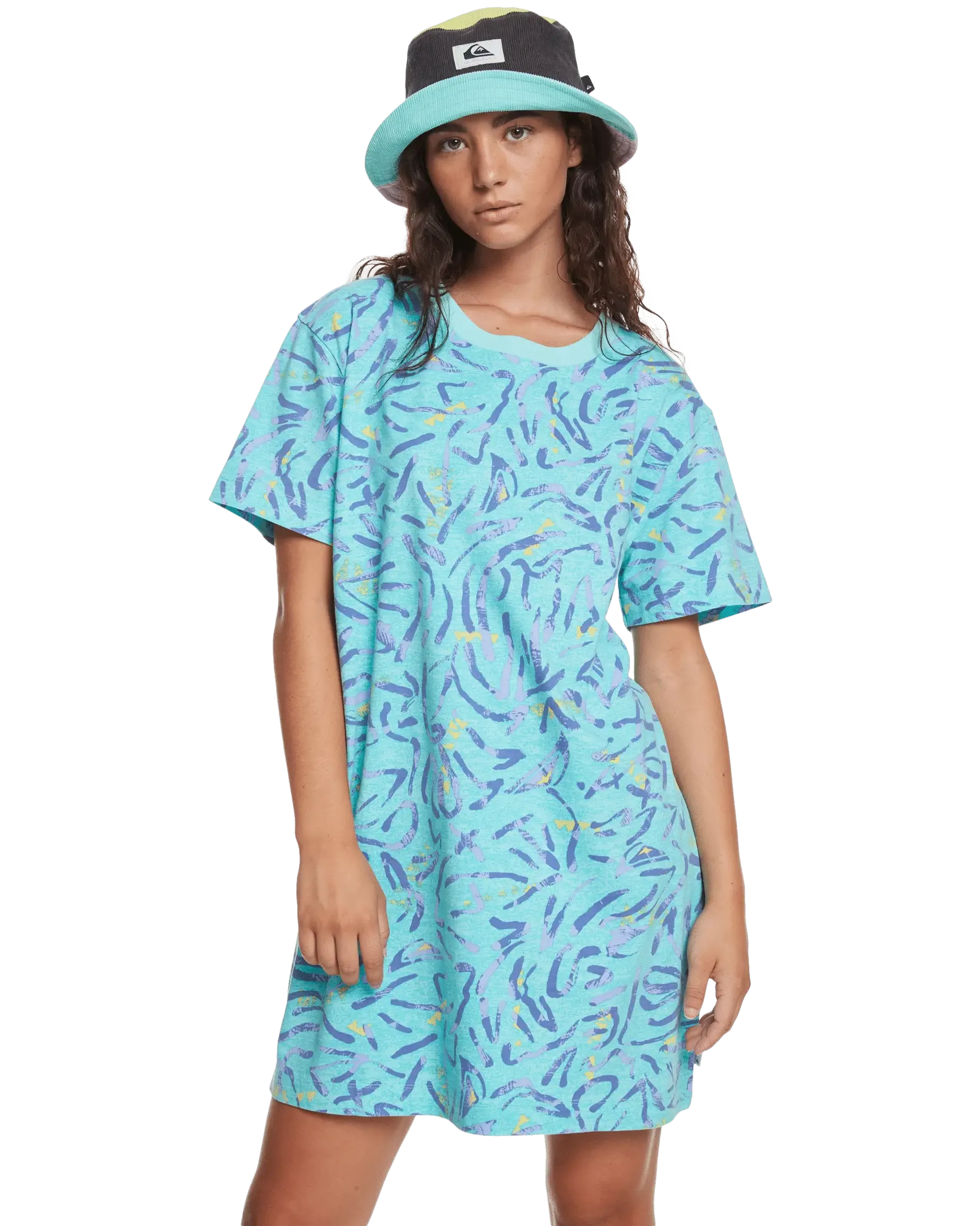 Heritage Days T-Shirt Dress in Aqua Sky Strange Daze